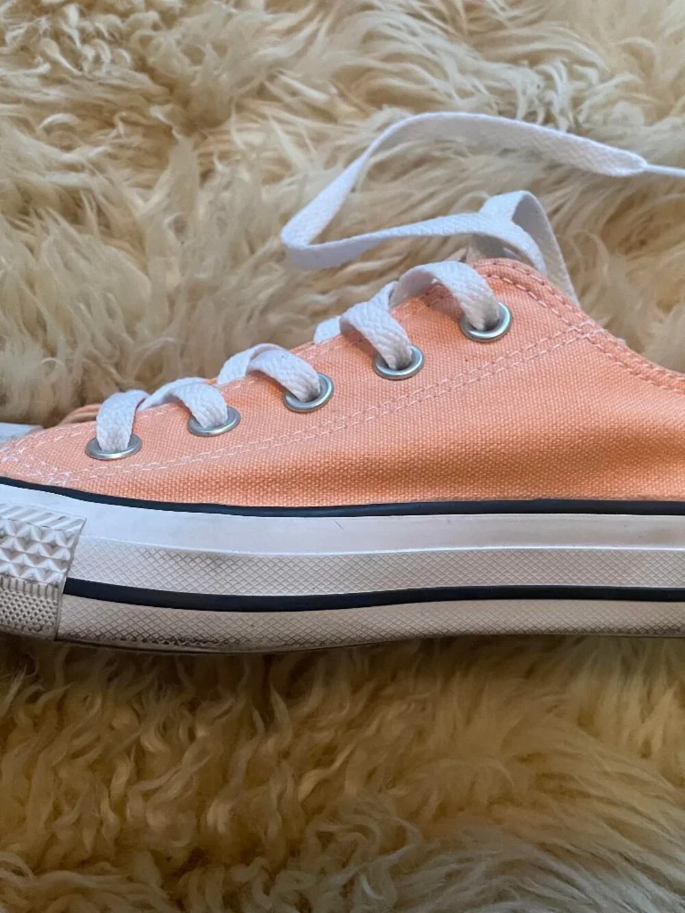 Converse peach sneakers